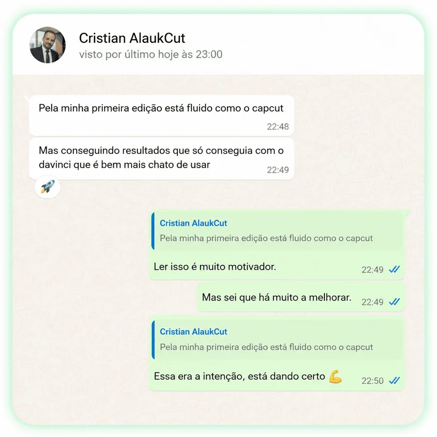 Depoimento de Cristian sobre o AlaukCut